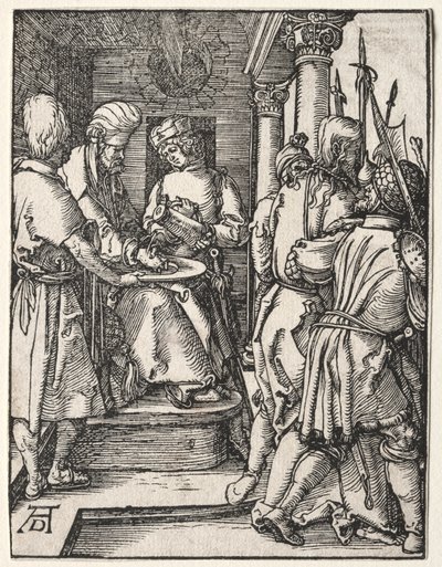 Mała pasja: Piłat myjący ręce, 1509-1511. autorstwa Albrecht Dürer