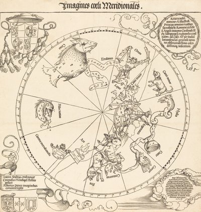 Południowa półkula niebieska, 1515. autorstwa Albrecht Dürer