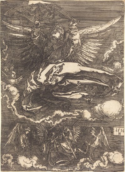 Sudarium trzymane przez jednego anioła autorstwa Albrecht Dürer
