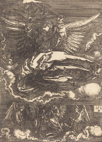 Sudarium trzymane przez jednego anioła, 1516. autorstwa Albrecht Dürer