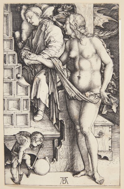 Kuszenie próżniaka - Sen doktora autorstwa Albrecht Dürer
