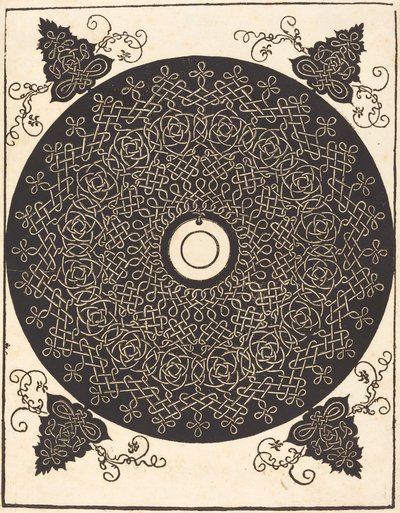 Trzeci węzeł (z czarnym kółkiem na białym medalionie) autorstwa Albrecht Dürer