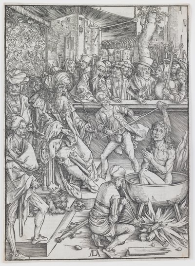 Tortury świętego Jana Ewangelisty, z serii „Apokalipsa” autorstwa Albrecht Dürer