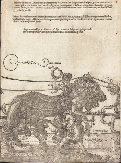 Rydwan triumfalny Maksymiliana I (Wielki Wagon Triumfalny) [tablica 4 z 8] autorstwa Albrecht Dürer