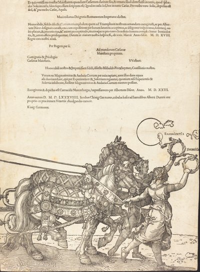 Rydwan triumfalny Maksymiliana I Wielki wóz triumfalny [tablica 8 z 8], wyd. łac. 1523.. autorstwa Albrecht Dürer