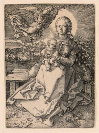 Dziewica ukoronowana przez anioła autorstwa Albrecht Dürer