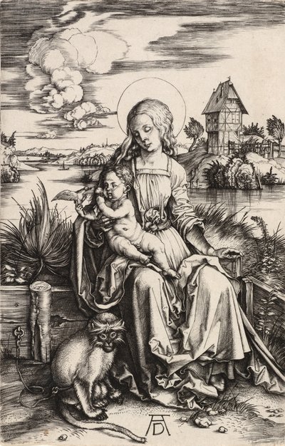 Dziewica z Dzieciątkiem z Małpą, ok. 1930 r. 1498. autorstwa Albrecht Dürer