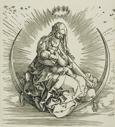 Dziewica na półksiężycu, z Życia Dziewicy autorstwa Albrecht Dürer