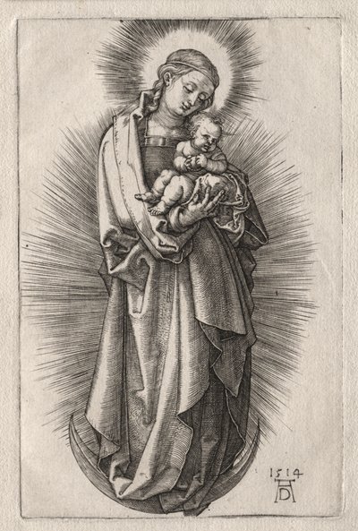 Dziewica z opaską do włosów na półksiężycu autorstwa Albrecht Dürer