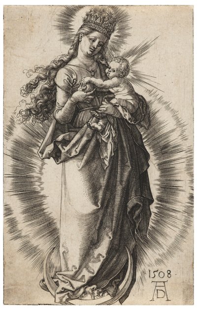 Dziewica z gwiaździstą koroną autorstwa Albrecht Dürer
