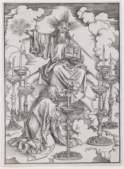 Wizja siedmiu świeczników z cyklu „Apokalipsa” autorstwa Albrecht Dürer
