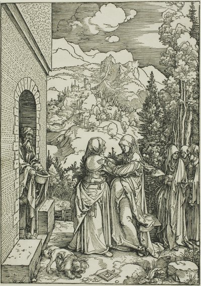 Nawiedzenie, z Życia Dziewicy autorstwa Albrecht Dürer