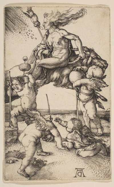 Czarownica, ca. 1500. autorstwa Albrecht Dürer