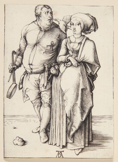 Kucharz i jego żona autorstwa Albrecht Dürer