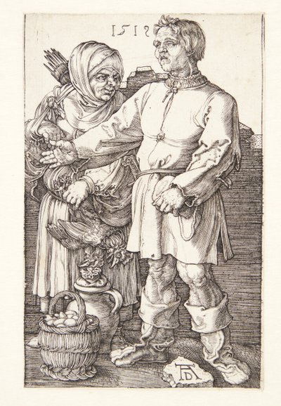 Chłop i jego żona na targu autorstwa Albrecht Dürer