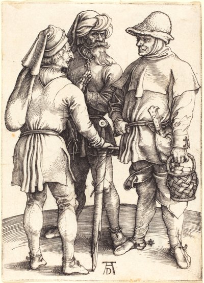 Rozmowa trzech chłopów autorstwa Albrecht Dürer