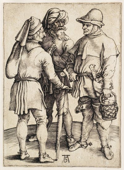 Trzech chłopów w rozmowie autorstwa Albrecht Dürer