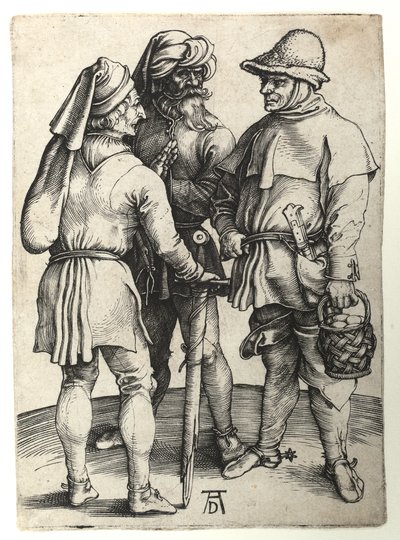 Trzech wieśniaków w rozmowie, ok. 1497 autorstwa Albrecht Dürer