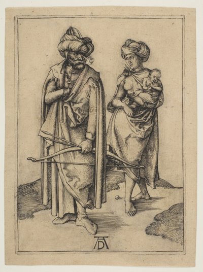 Rodzina turecka, ca. 1496. autorstwa Albrecht Dürer