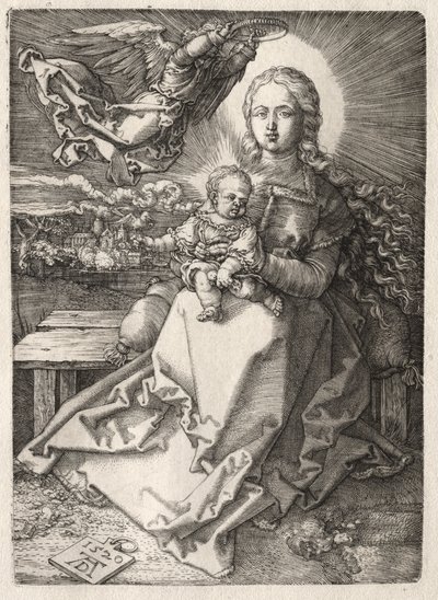Dziewica ukoronowana przez anioła autorstwa Albrecht Dürer