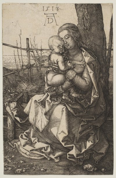 Dziewica i dziecko siedzące przy drzewie, 1513. autorstwa Albrecht Dürer