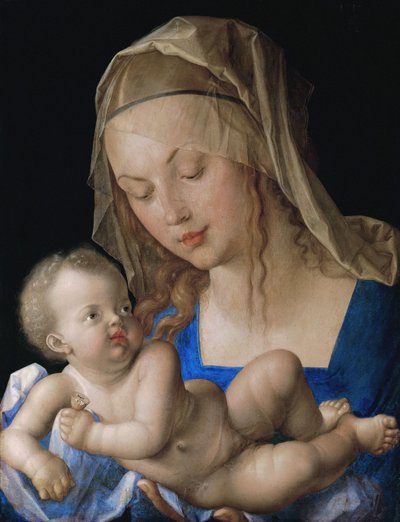Dziewica i dziecko z gruszką autorstwa Albrecht Dürer