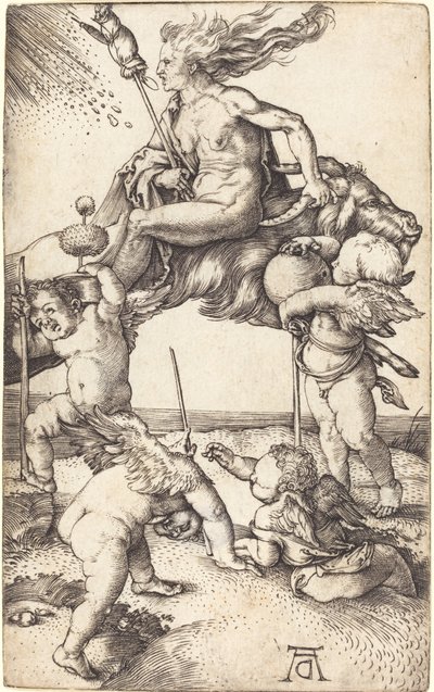 Wiedźma jadąca na kozie autorstwa Albrecht Dürer