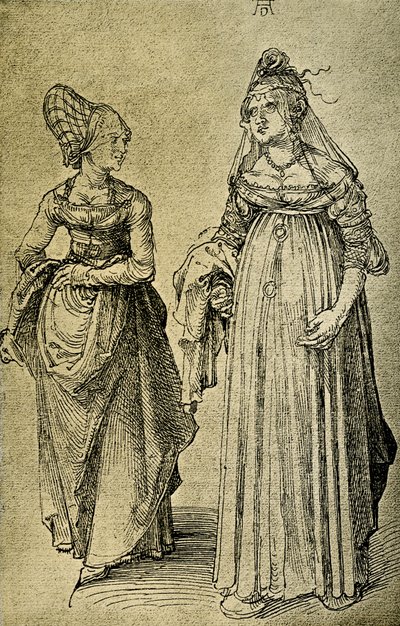 Kobieta z Norymbergi i Wenecji autorstwa Albrecht Dürer