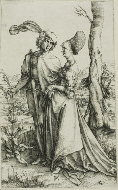 Młoda para zagrożona śmiercią (Promenada) autorstwa Albrecht Dürer