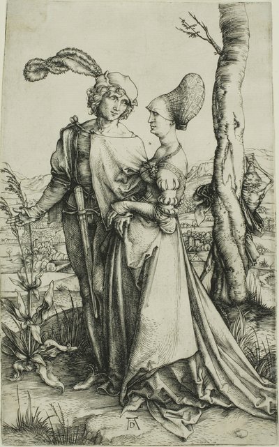 Młoda para zagrożona śmiercią (Promenada) autorstwa Albrecht Dürer