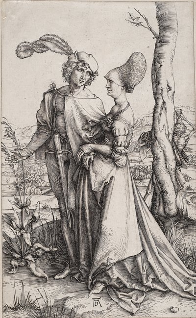 Młoda para zagrożona śmiercią Promenada autorstwa Albrecht Dürer