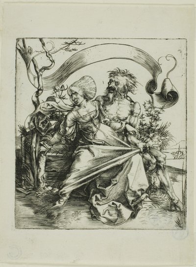 Młoda kobieta zaatakowana przez śmierć (The Ravisher) autorstwa Albrecht Dürer