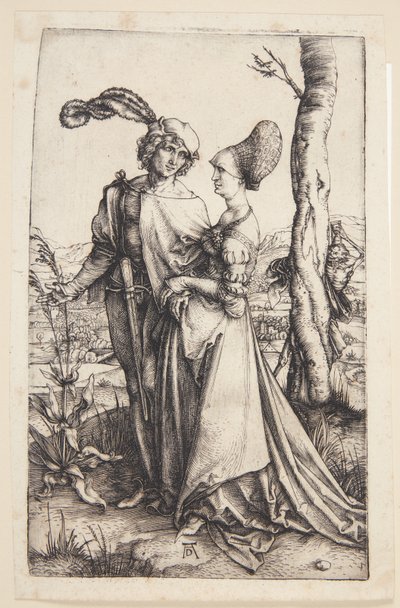 Młoda para zagrożona śmiercią autorstwa Albrecht Dürer
