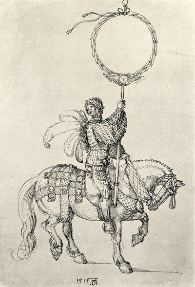 Młody jeździec jako posiadacz wieńca autorstwa Albrecht Dürer