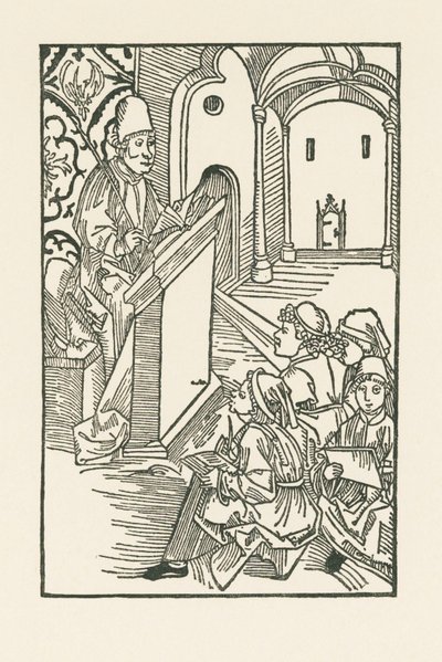 Nauczyciel z czterema uczniami autorstwa Albrecht Dürer or Duerer