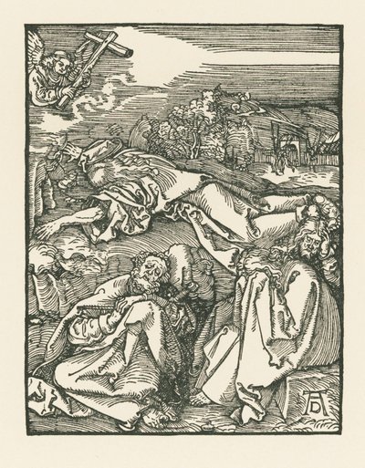 Agonia w Ogrójcu - Chrystus na Górze Oliwnej, ok. 1508-09 (drzeworyt) autorstwa Albrecht Dürer or Duerer