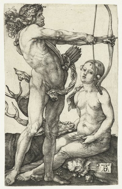 Apollo i Diana autorstwa Albrecht Dürer or Duerer