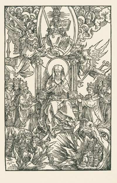 Birgitta przekazuje swoje dzieła cesarzowi, królom i książętom autorstwa Albrecht Dürer or Duerer