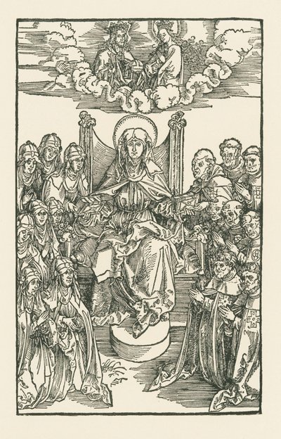 Birgitta w otoczeniu mniszek i mnichów autorstwa Albrecht Dürer or Duerer