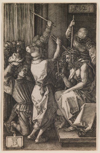 Chrystus cierniem ukoronowany, z serii "Mała Pasja" autorstwa Albrecht Dürer or Duerer