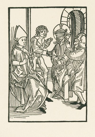 Chrystus przed Kajfaszem autorstwa Albrecht Dürer or Duerer