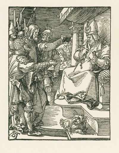 Chrystus przed Kajfaszem, ok. 1508-09 (drzeworyt) autorstwa Albrecht Dürer or Duerer