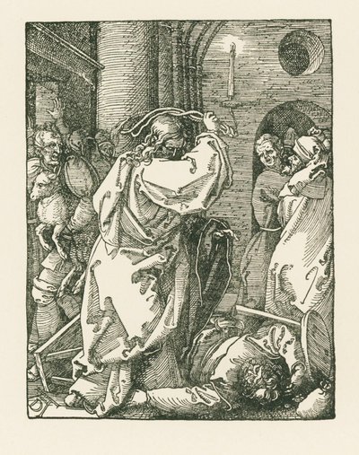 Chrystus wypędzający kupców ze świątyni ... autorstwa Albrecht Dürer or Duerer