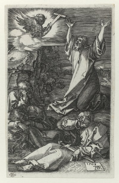 Chrystus w ogrodzie drzew oliwnych autorstwa Albrecht Dürer