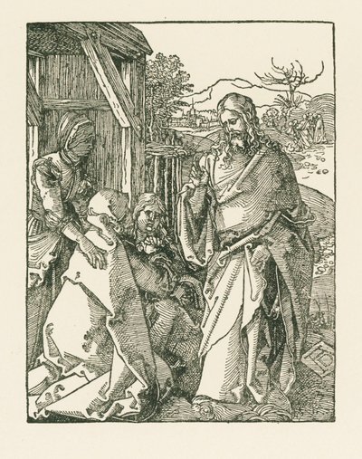 Chrystus opuszczający swoją Matkę, ok. 1508-09 (drzeworyt) autorstwa Albrecht Dürer or Duerer