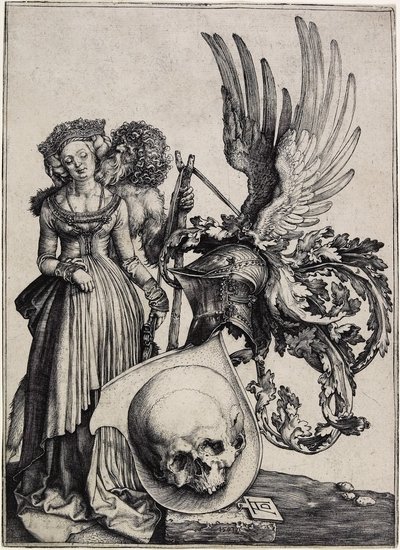 Herb z czaszką, ok. 1930 r. 1503 autorstwa Albrecht Dürer