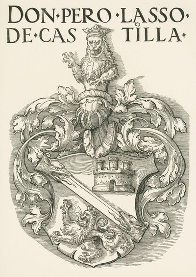 Herb Don Pedro Lasso de Castilla, ok. 1530 r. (drzeworyt) autorstwa Albrecht Dürer or Duerer