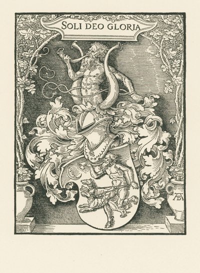 Herb Johanna Tscherte, ok. 1518 r. (drzeworyt) autorstwa Albrecht Dürer or Duerer