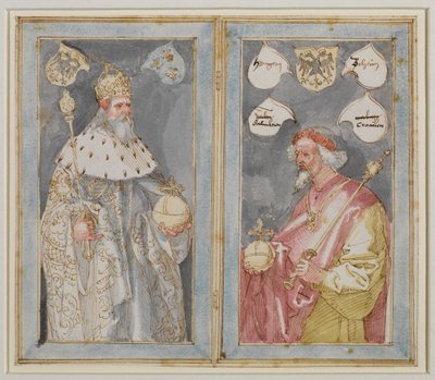 Cesarze Karol Wielki i Zygmunt, 1507 - 1510 ok autorstwa Albrecht Dürer