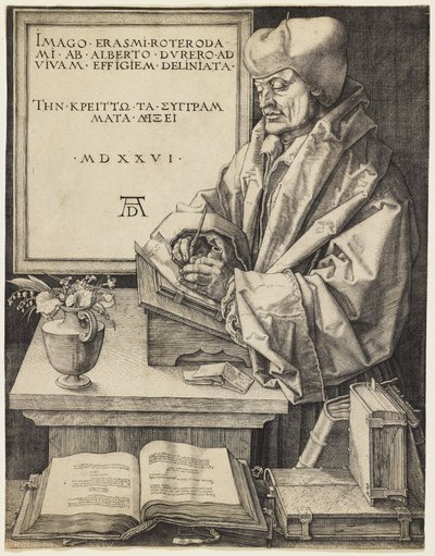 Erazm z Rotterdamu autorstwa Albrecht Dürer